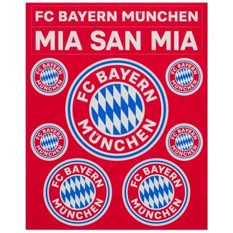 AUFKLEBER FC BAYERN München 9er Bunt Aufkleberkarte Auto mia san mia