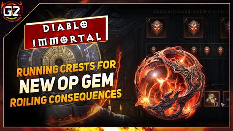 Running CRESTS For OP Gem ROILING CONSEQUENCES Diablo Immortal YouTube