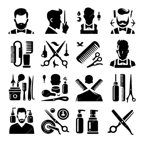 Barber Shop Silhouette Vector Illustration Premium Ai Generated Vector