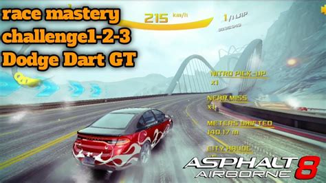 Race Mastery Challenge1 2 3 Dodge Dart GT Asphalt 8 Gameplay YouTube