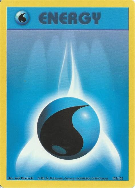 Water Basic Energy Rare Pokemon Card Original Base Set 102102 Ebay