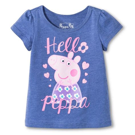 Toddler Girls Peppa Pig T Shirt Blue Tv Clothes Toddler Girl