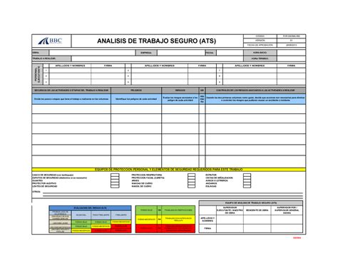 Procedimiento De Trabajo Seguro Formato Excel Image To U