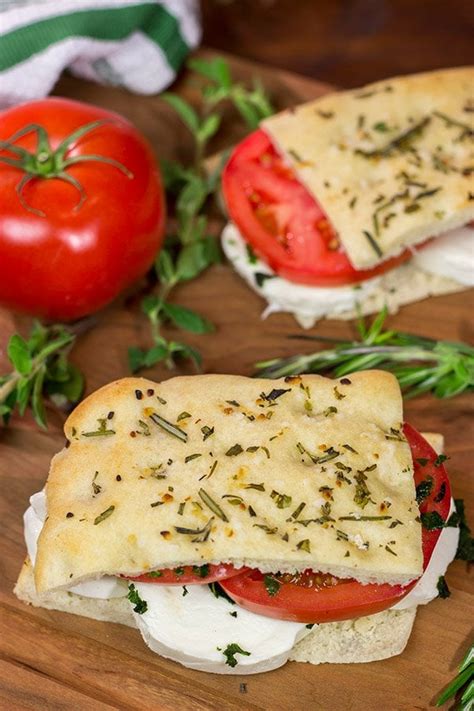 Pizza Bianca Italian Style Bread Topped With Olive Oil Salt And Herbs