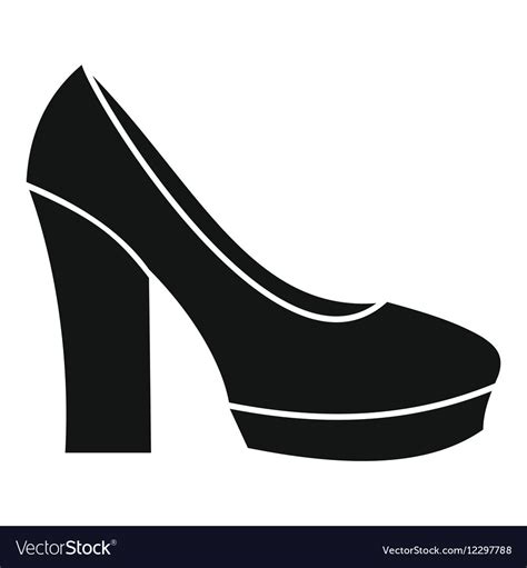 High Heel Shoes Icon Simple Style Royalty Free Vector Image