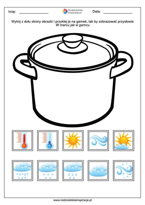 W Marcu Jak W Garncu Karty Pracy Prace Plastyczne Szablony Do Druku