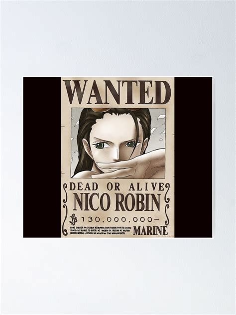 "Nico Robin Wanted Poster" Poster for Sale by MangaPanels | Redbubble