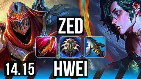 Zed Vs Hwei Mid Quadra 6 Solo Kills 500 Games Dominating Euw