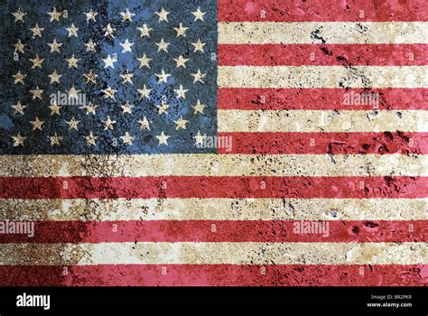 Composition Of The Us Flag Painted On A Marble Surface Stock Photo Alamy