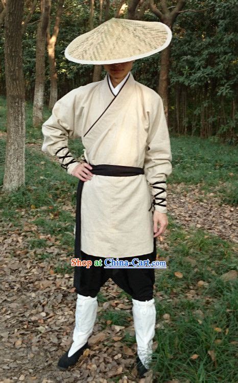 Ancient Chinese Swordsman Hanzhuang And Bamboo Hat Ancient China Clothing Chinese Clothing