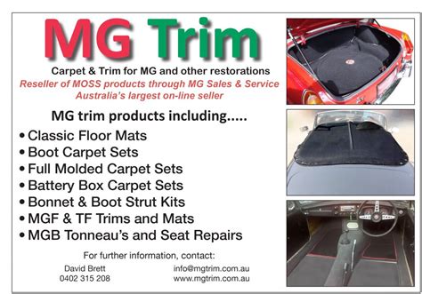 Mg Trim Carpet And Trim For Your Mg And Other Restorations