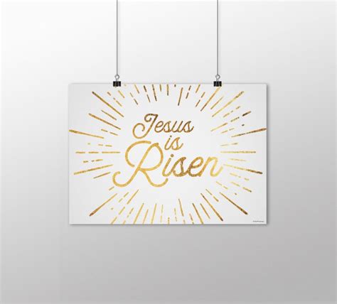 Jesus Is Risen - Landscape Message Poster