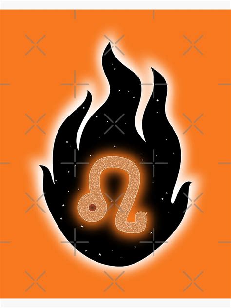 "Zodiac Leo Fire Sign" Poster for Sale by HikariTFA | Redbubble