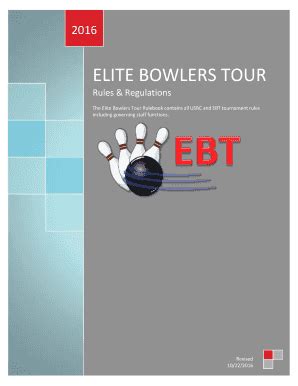 Fillable Online Elite Bowlers Tour Fax Email Print Pdffiller