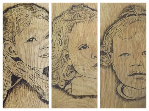 Portret Op Hout Houtbranden Gepersonaliseerd Het Houtje Houtbrand