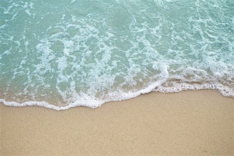 Blue Ocean Wave On Sandy Beach Stock Image Image Of Detail Ocean