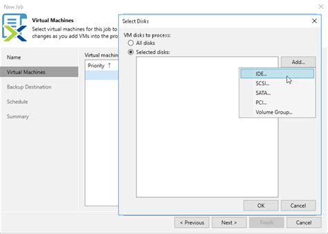 Step 3b Choose Disks And Volume Groups Veeam Backup For Nutanix AHV