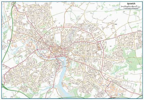 Ipswich street map - Cosmographics Ltd