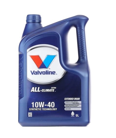 872781 Valvoline All Climate Extra Óleo do motor 10W 40 5l Óleo semi