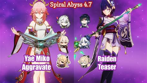 C Yae Miko Aggravate C Raiden Teaser Spiral Abyss Floor