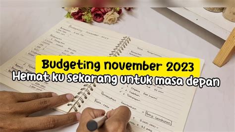 Budgeting November 2023 YouTube