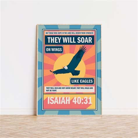 Isaiah 40 Verse 31 Poster They Will Soar On Wings Like Eagles The