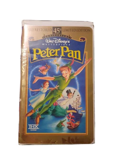 PETER PAN VHS 1998 45th Anniversary Limited Edition Walt Disney