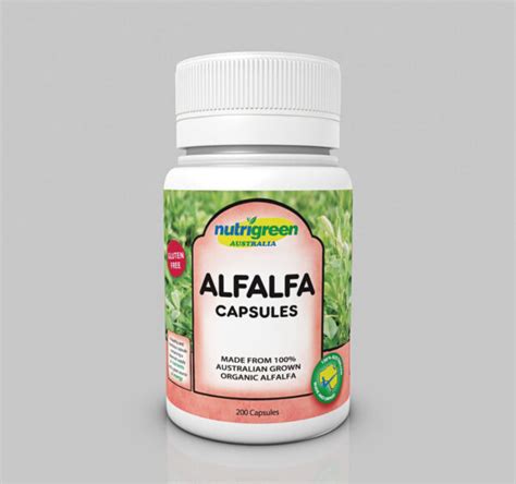 Organic Alfalfa Capsules Nutrigreen