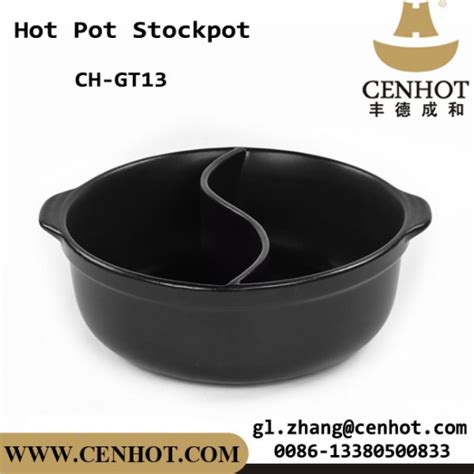 CENHOT Restaurant Big Hot Pot With Divider For Chuan Chuan Hot Pot Manufacturers