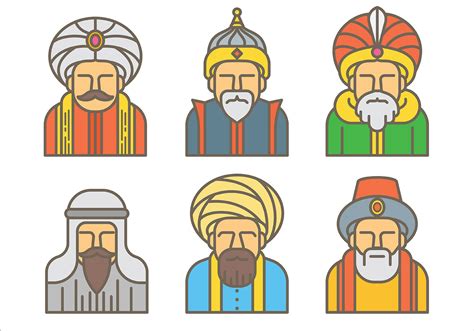 sultan icons vector  vector art  vecteezy