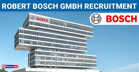 Robert Bosch Gmbh Recruitment Job Opportunity For Various