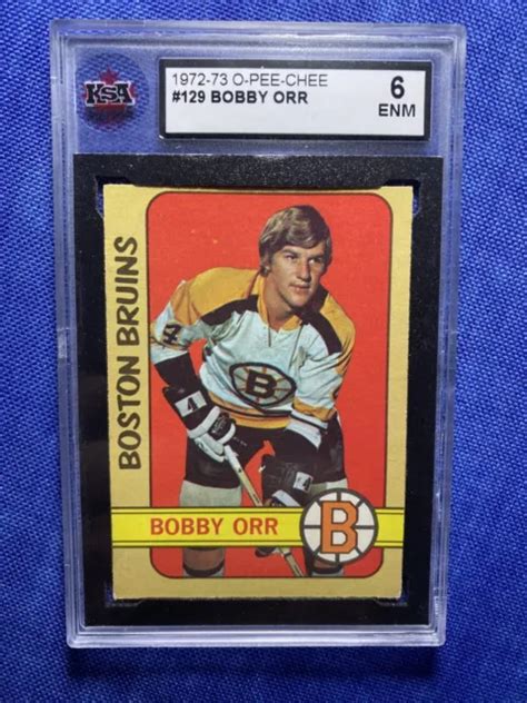 BOBBY ORR 1972 73 O Pee Chee OPC Boston Bruins NHL Hockey Card 129 KSA