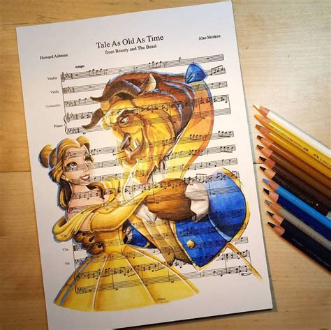 Sheet Music Art on Bristol Paper - Strathmore Artist Papers