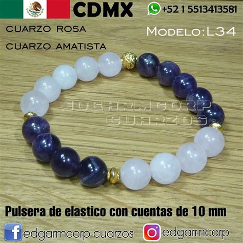 Amatista Y Cuarzo Rosa En Pulseras Nuevas Pulseras De Piedras