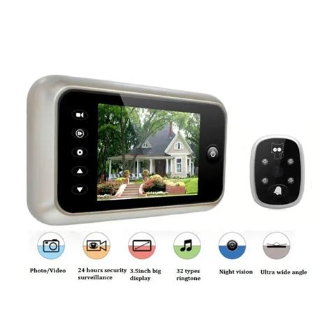 3.5" LCD Color Screen Digital Door bell Camera Viewer Smart Door ...