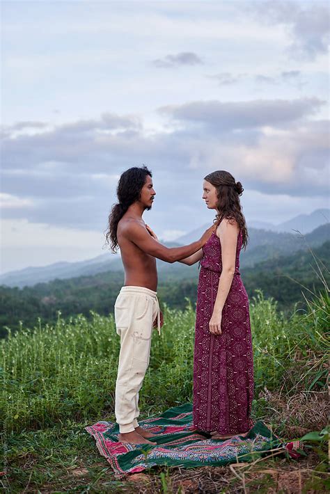 Couple Practicing Tantra Yoga By Stocksy Contributor Jose Coello