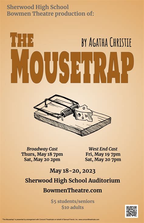 The Mousetrap 2023 Playbill Sherwood High School Bowmen Theatre