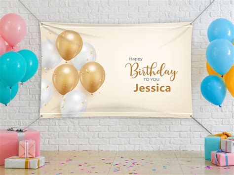 Personalized Birthday Banner,birthday Banner Photo Children Adults Kids ...