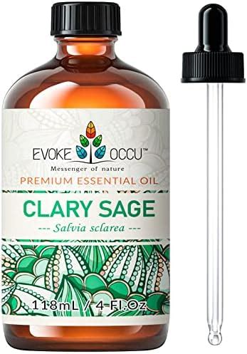 Evoke Occu Clary Sage Essential Oil Oz Pure Sage Oil For