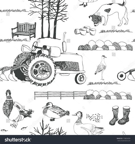 Farming Background Stock Vector (Royalty Free) 118824595 | Shutterstock