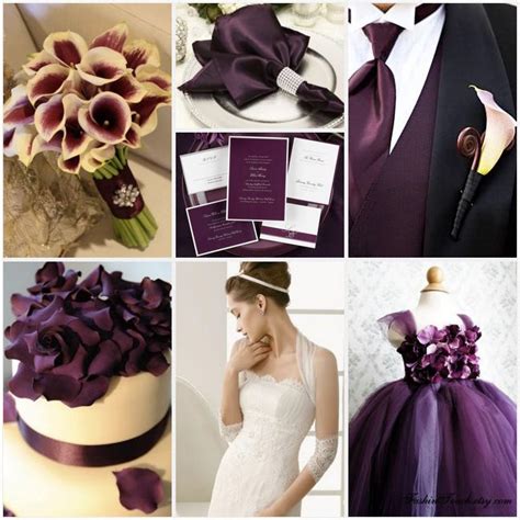 Eggplant And Ivory Wedding Fall Wedding Wedding Colors Fall Wedding Colors