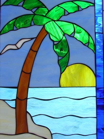 Palm Tree Stained Glass Pattern