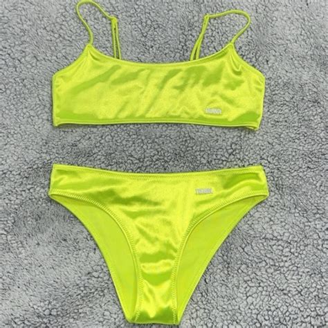 Triangl Swimwear Swim Triangl Neon Yellow Bikini Set Poshmark