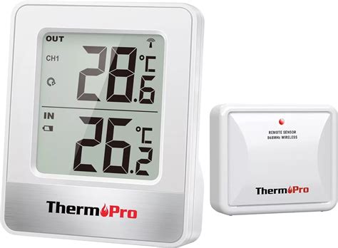 Thermopro Indoor Outdoor Thermometer Wireless Range Up To M