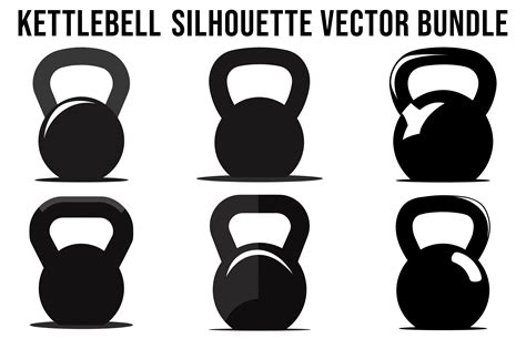 Kettlebell Silhouette Vector Clipart Set Graphic By Designs River