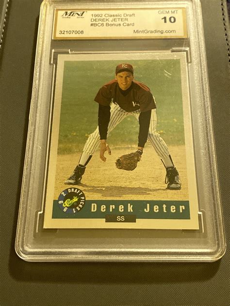 1992 Classic Draft Picks Foil Bonus Derek Jeter New York Yankees BC6