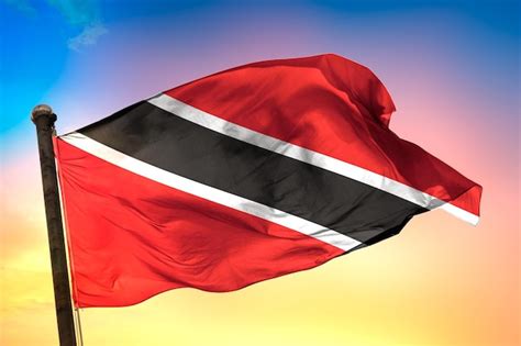 Trinidad E Tobago Bandeira - Bandeira do país trinidad_and_tobago, bandeira 3d e cor de fundo ...