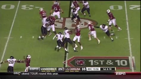 2013 Usc Vs Vanderbilt Connor Shaw 21 Yd Run Youtube