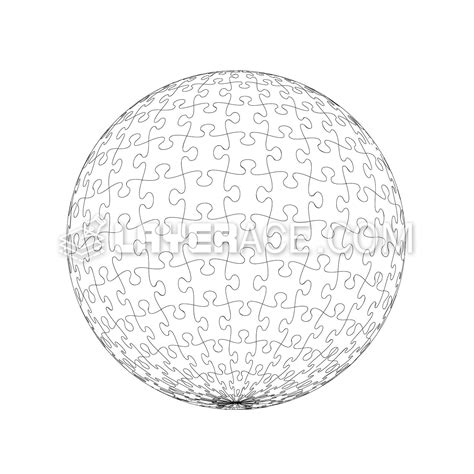 Globe with Jigsaw Puzzle | LayerAce.com