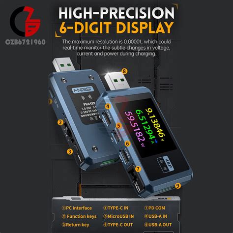 FNIRSI FNB48P TYPE C USB Tester Voltmeter Ammeter Fast Charge Detection